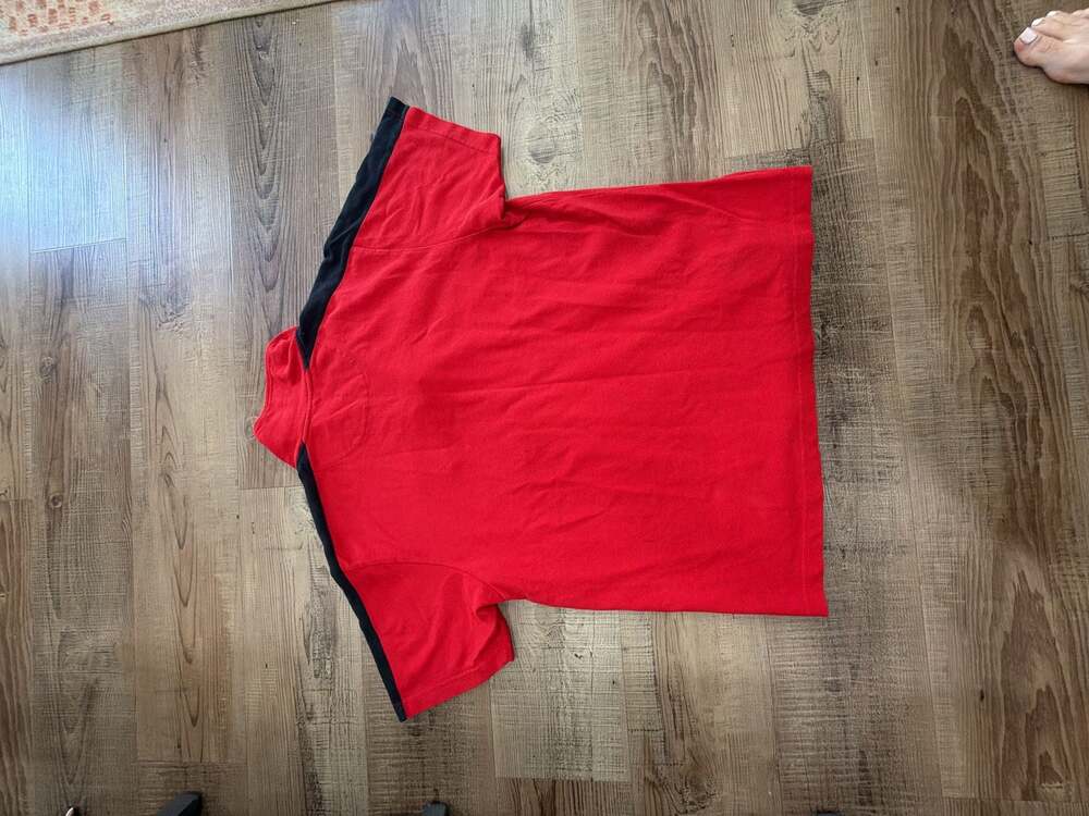Vintage Ferrari Formula 1 Team Quarter-Zip Polo Shirt Red Size XL - Picture 6 of 6